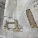 Батистовая тюльная ткань с коричневым принточ "города" на метраж (620-3) фото 3
