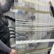 Тюль із фатину, з молочними, білими та оливковими смужками на метраж (ROWI-BEJ)  фото 5