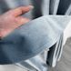 Бархатные шторы голубого цвета 2шт. 150х270 с белым шифоновым тюлем 400х270, на тасьме (SHTN-915-21) фото 4