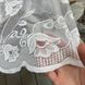 Жаккардовая ткань белого цвета с вышивкой рулоном (190)