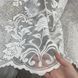 Жаккардовая ткань белого цвета с вышивкой рулоном (196)