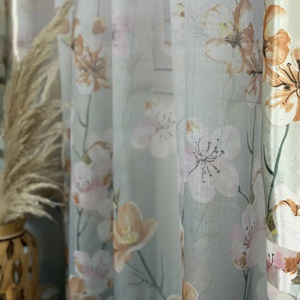 Тюль із батиста бірюзового кольору на метраж, висота 2.8 м (157B-4) фото
