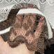 Коротка тюль сітка білого кольору з коричневою вишивкою на метраж (132-5)  фото 5