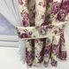 Короткая занавеска из атласа ишифона с фиолетовыми цветами на тасьме 1,8м на 4м (KU-631-7) фото 7