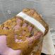 Короткая тюль сетка на метраж, золотистого цвета с бронзовой вышивкой, высота 1,5 м (138-2)