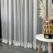 Фатинова тканина білого кольору з вишивкою знизу висота 3м рулоном (12270 beyaz)