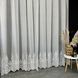 Бамбукова тканина білого кольору з вишивкою знизу висота 3м (7034)  фото 1