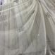 Тюль из льна с вышивкой серого и кремового цвета на метраж, высота 3 м (BOR555KR-GR) фото 5