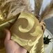 Шторы жаккард "Вензель" золотистый 150х270 см, 2шт, тасьма фото 2