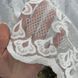 Жаккардовая ткань белого цвета с вышивкой рулоном (168)
