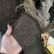 Лляні штори темно-шоколадного кольору 2шт. 200х260 з білим лляним тюлем 400х260, на люверсах (SHTL-LM1-14)  фото 3