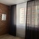Легкі лляні штори темно-шоколадного кольору 2шт. 150х270 з білим шифоновим тюлем 400х270, на тасьмі (SHTN-M1-14)  фото 2